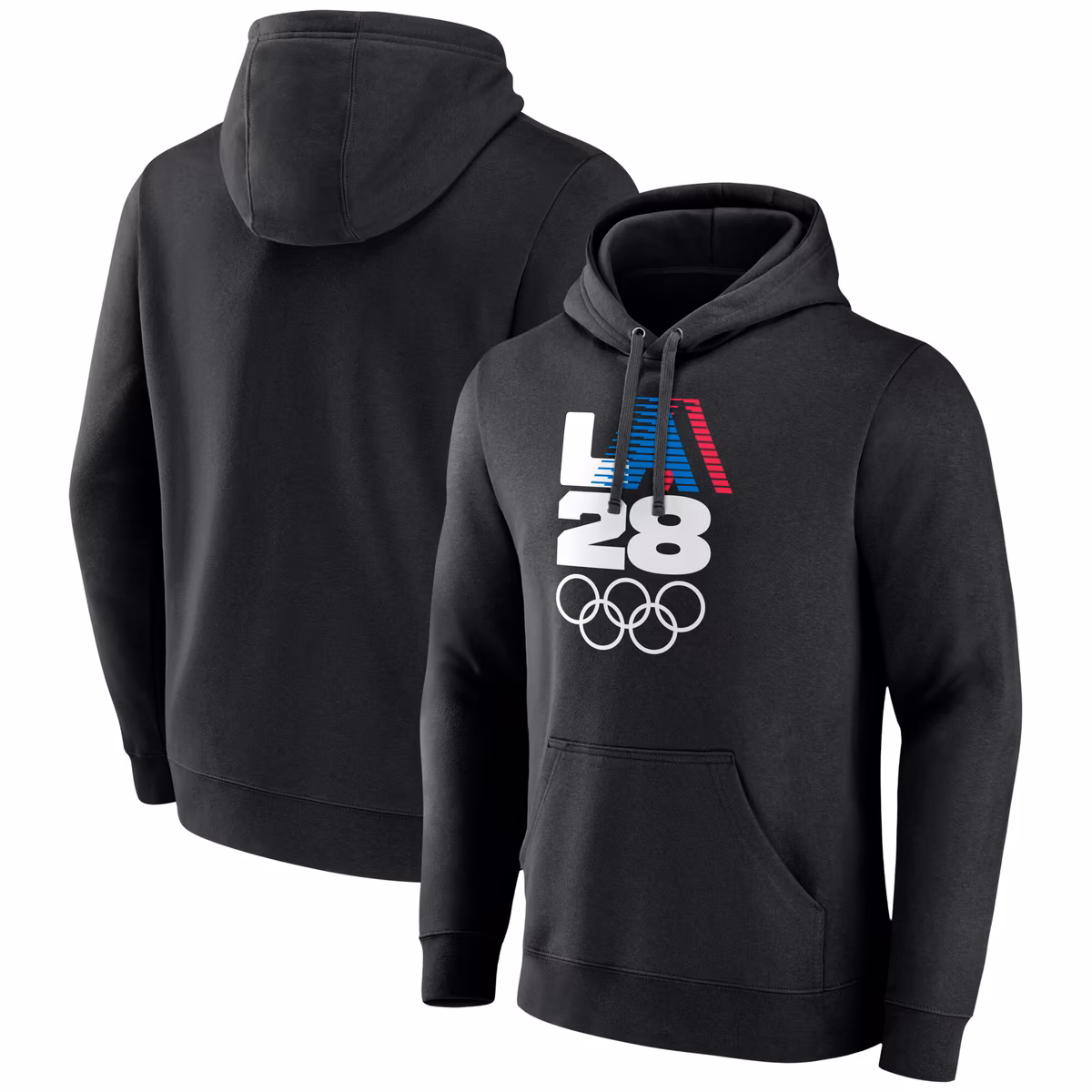 Men's Black LA 2028 Summer Olympics Retro Stripe Pullover Hoodie 3 Men's Black LA 2028 Summer Olympics Retro Stripe Pullover Hoodie