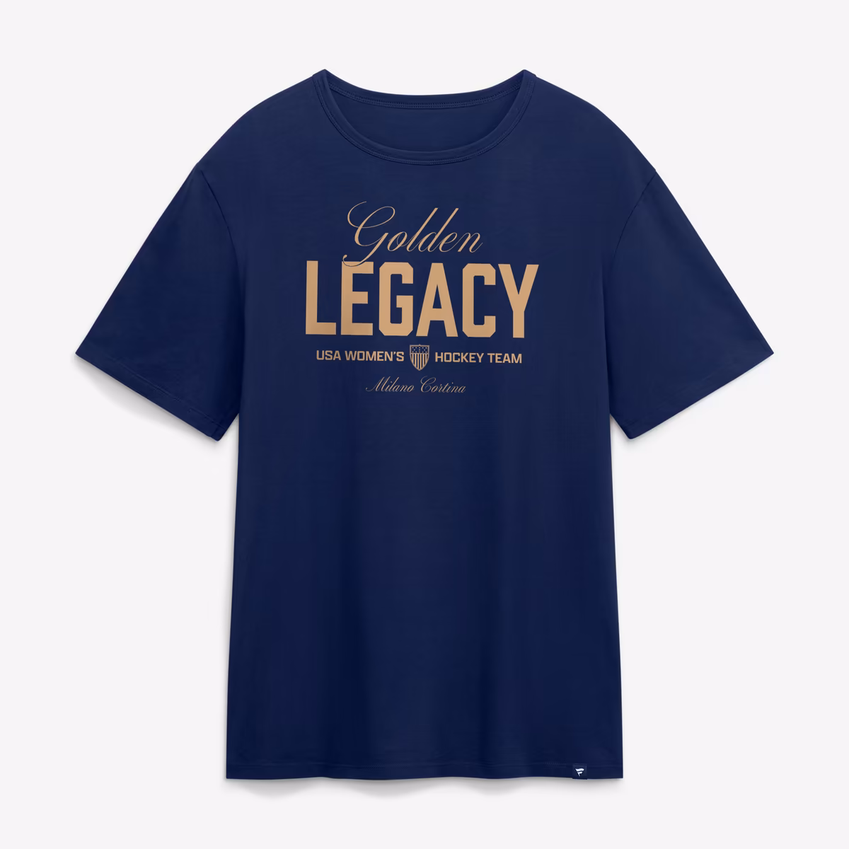 Men's Fanatics Navy US Women's Olympic Hockey 2026 Winter Olympics Golden Legacy T-Shirt