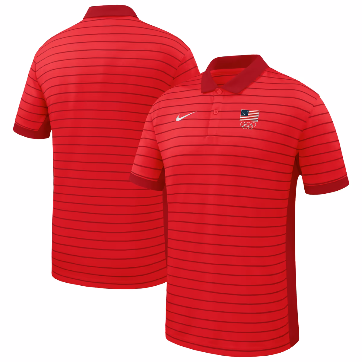 Men's Nike Red Team USA Victory Stripe Dri-FIT Polo