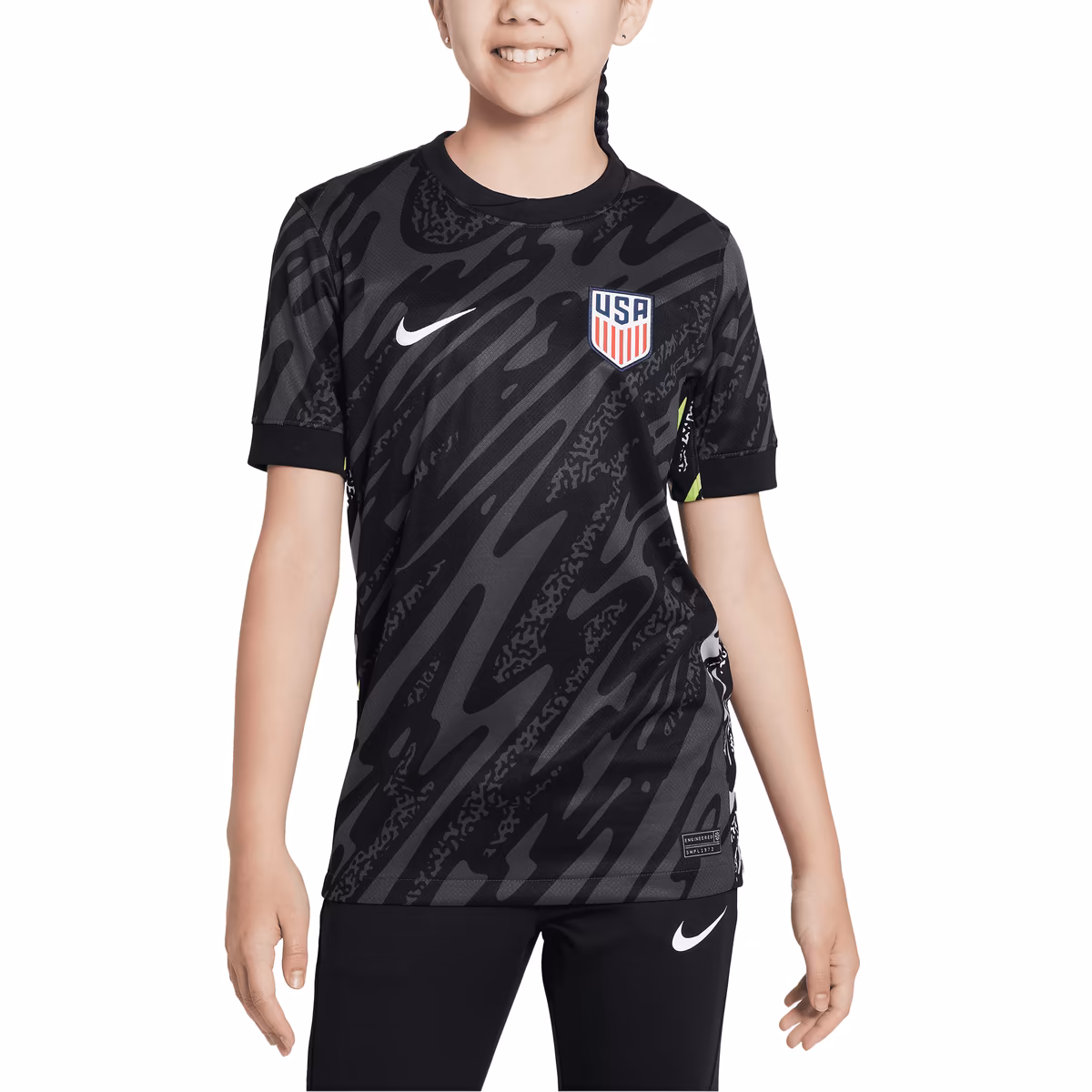 Youth Nike  Black USMNT 2024 Goalkeeper Replica Stadium Jersey