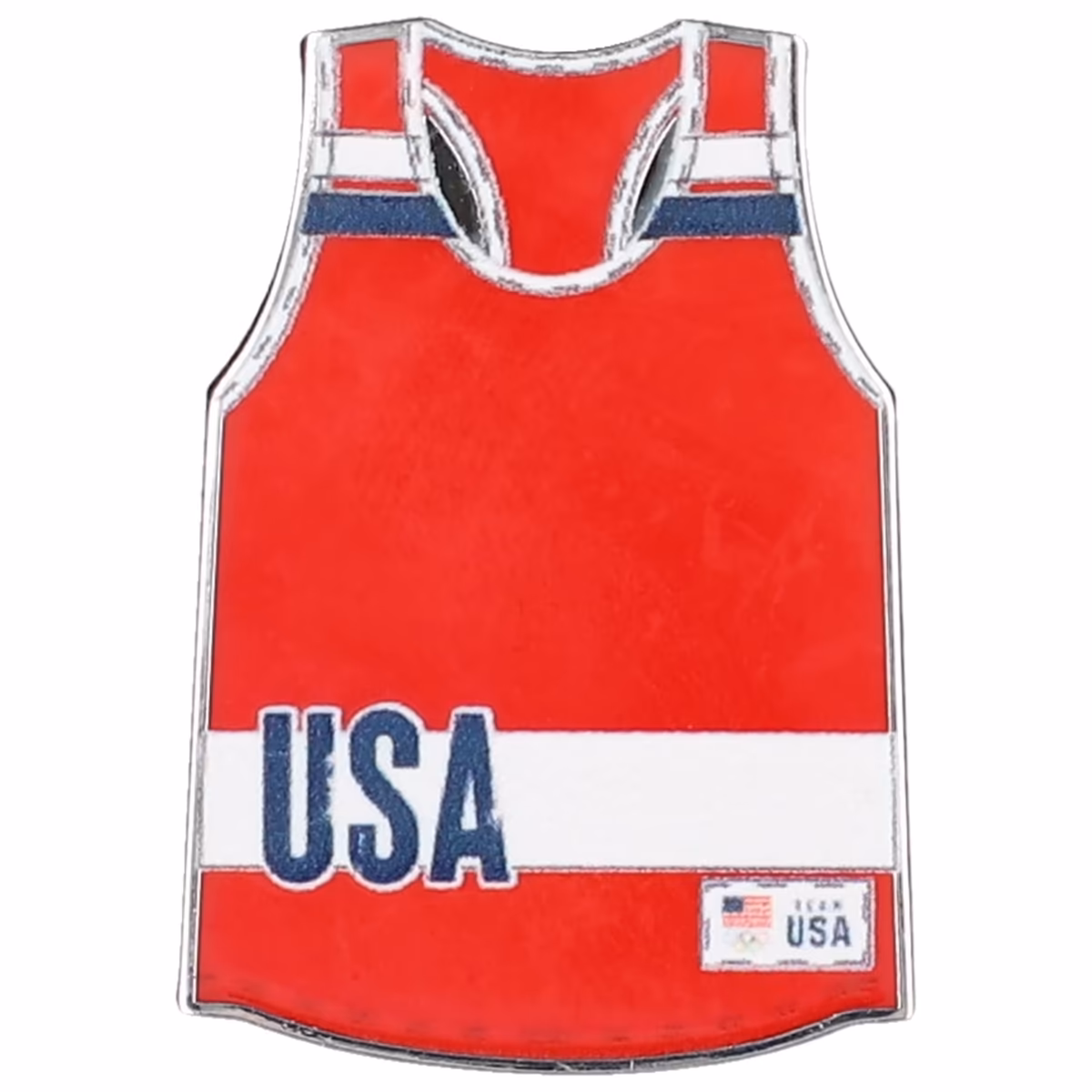 Team USA Retro Tank Top Lapel Pin 3 Team USA Retro Tank Top Lapel Pin