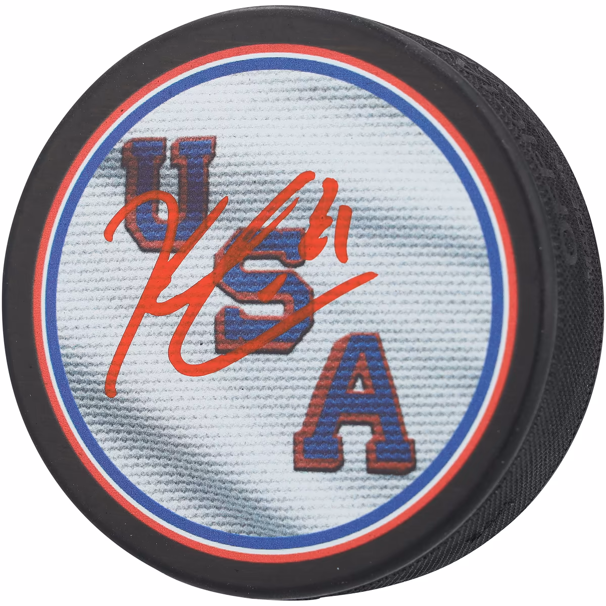 Kyle Connor Team USA Autographed 2026 Winter Olympics Hockey Puck
