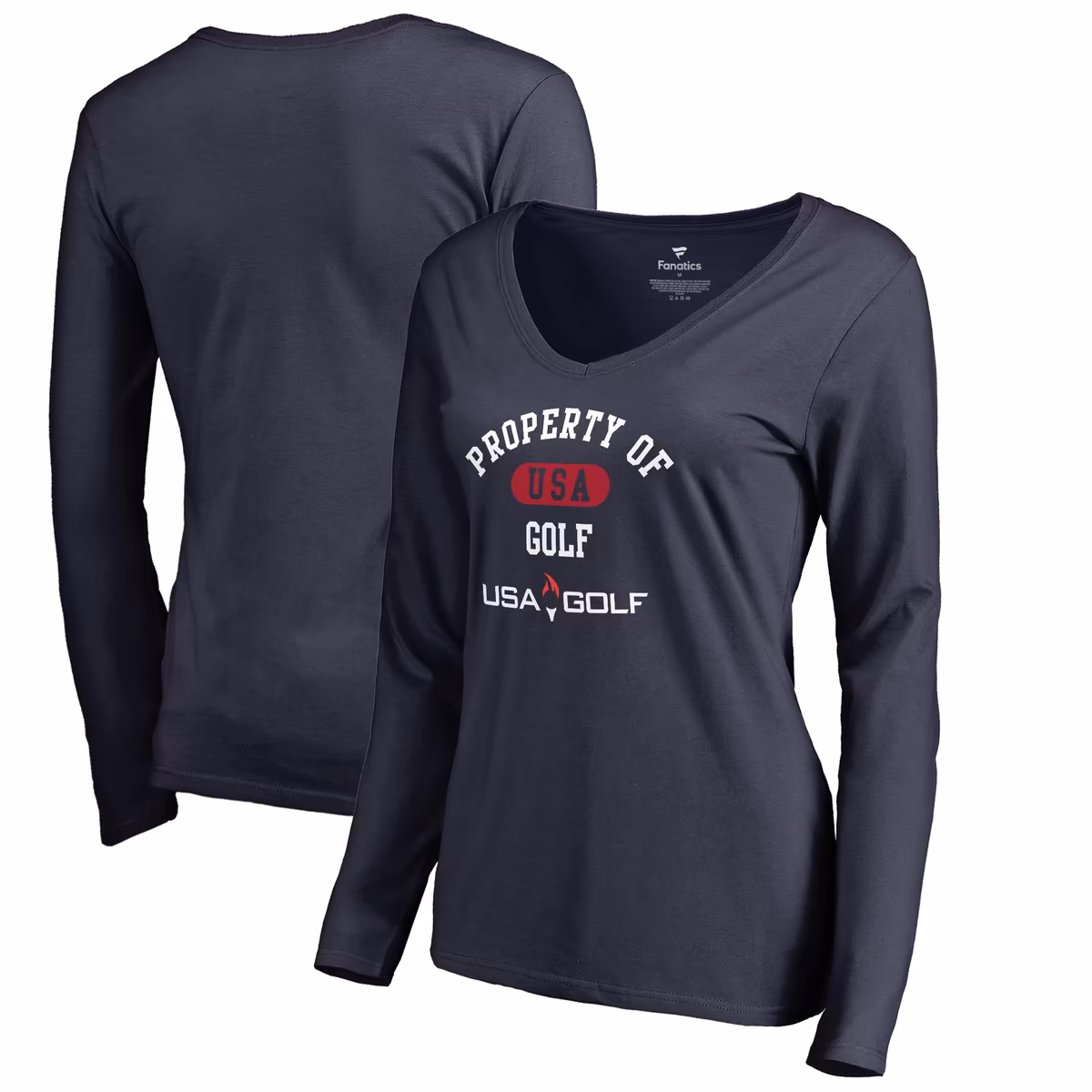 Women's Navy USA Golf Property Of Long Sleeve T-Shirt 8 Women's Navy USA Golf Property Of Long Sleeve T-Shirt