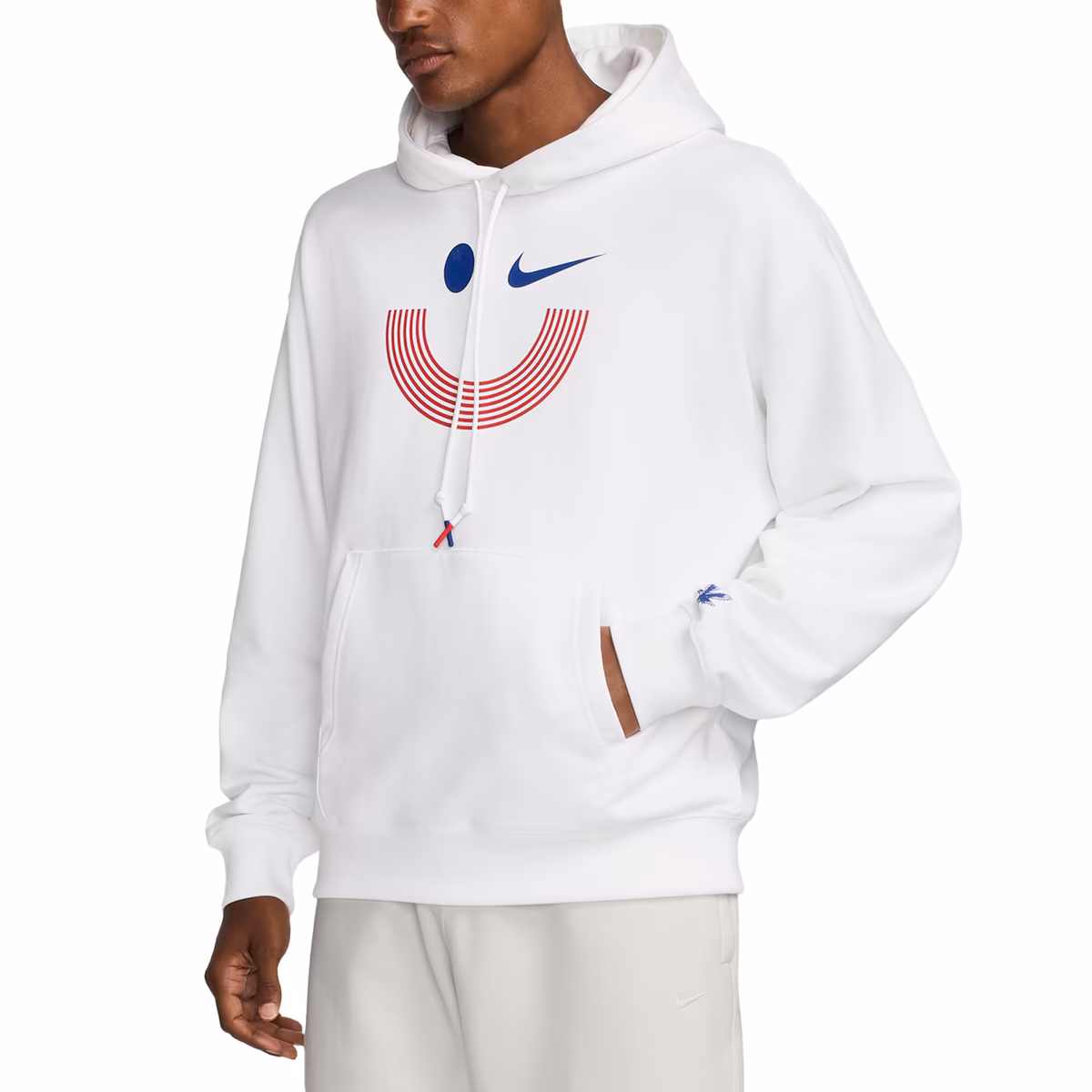 Men's Nike White Team USA Solo Swoosh French Terry Pullover Hoodie 10 Men's Nike White Team USA Solo Swoosh French Terry Pullover Hoodie