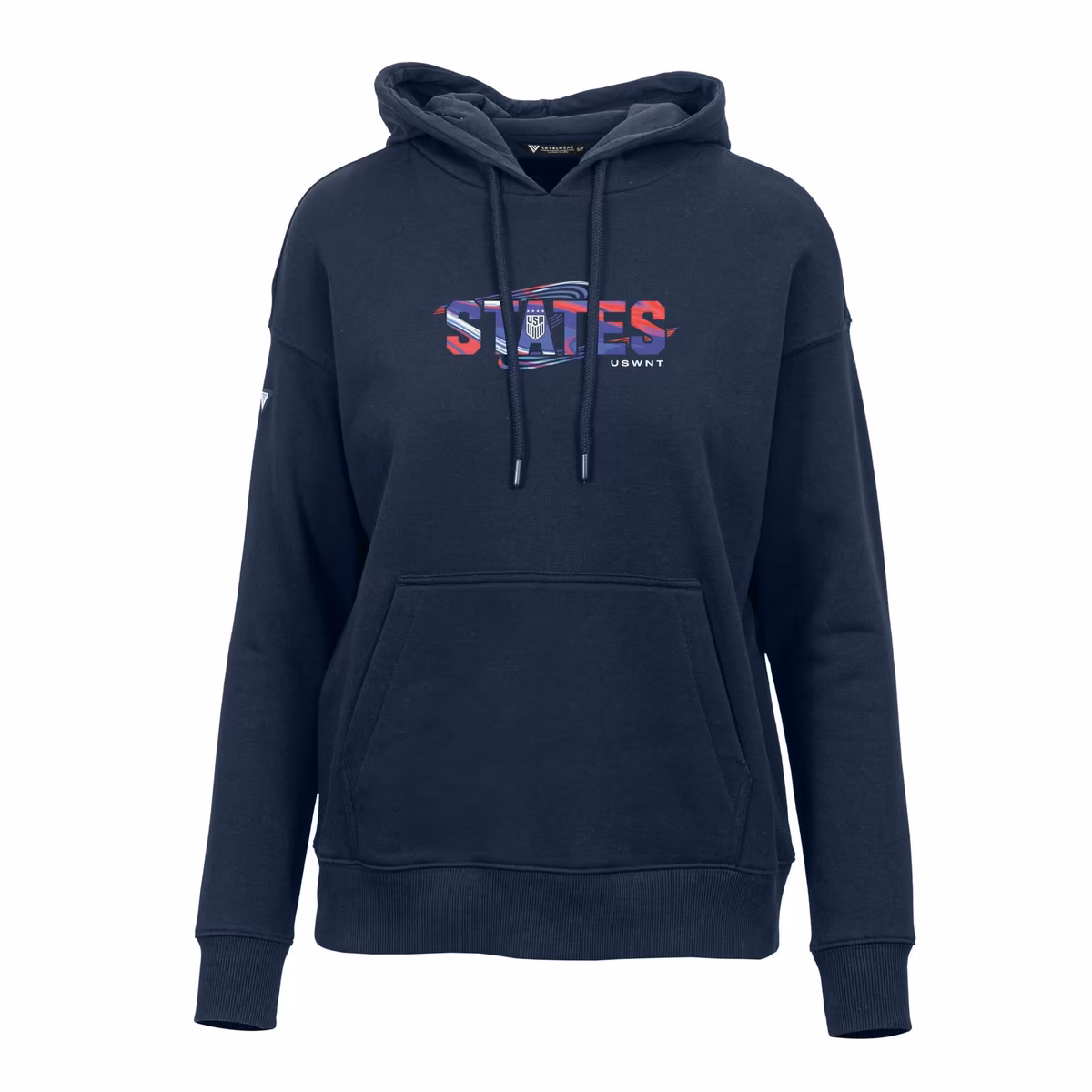 Women's Levelwear Navy USWNT Adorn Stateside Pullover Hoodie 3 Women's Levelwear Navy USWNT Adorn Stateside Pullover Hoodie