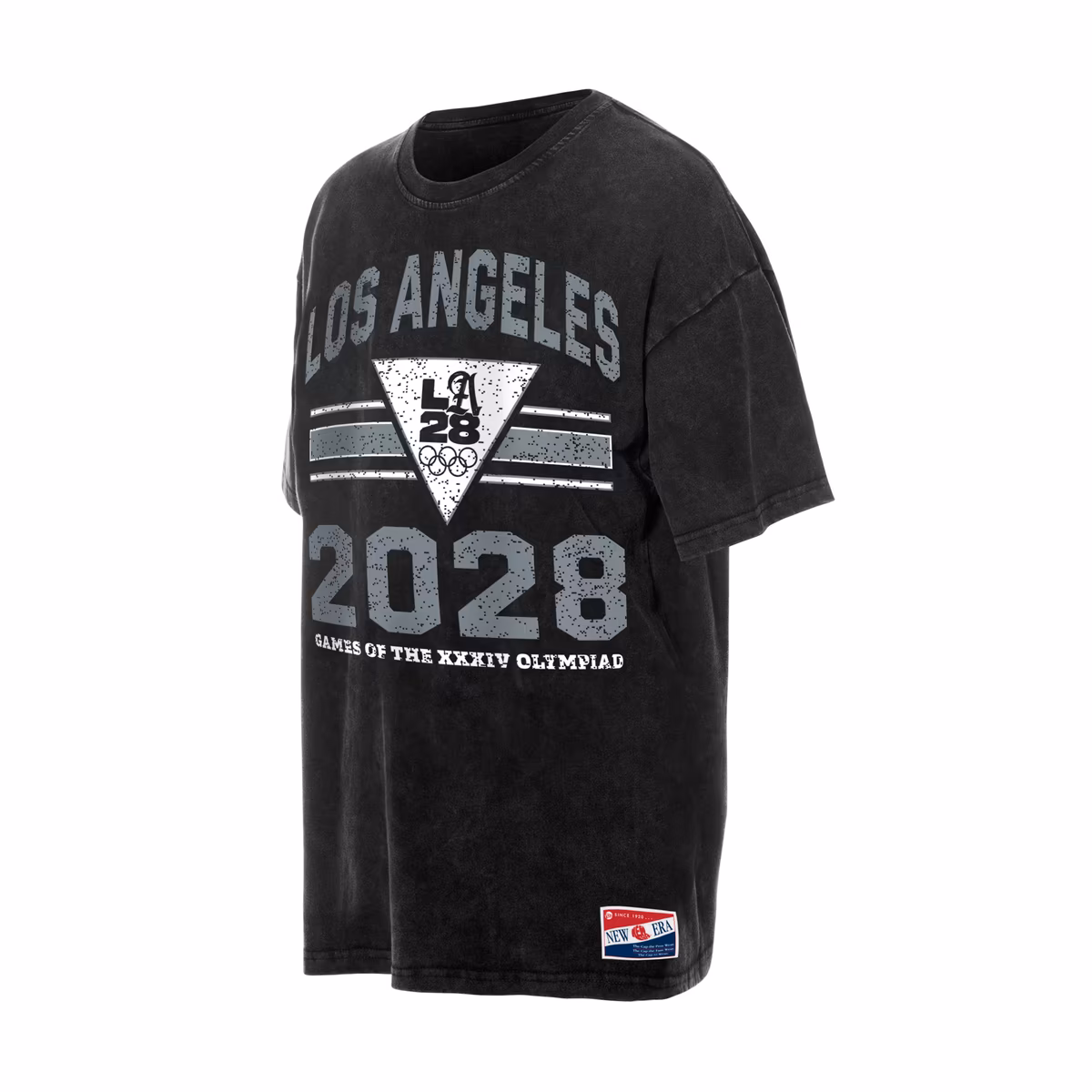 Women's New Era Black LA 2028 Summer Olympics Mineral Wash Oversized T-Shirt 3 Women's New Era Black LA 2028 Summer Olympics Mineral Wash Oversized T-Shirt