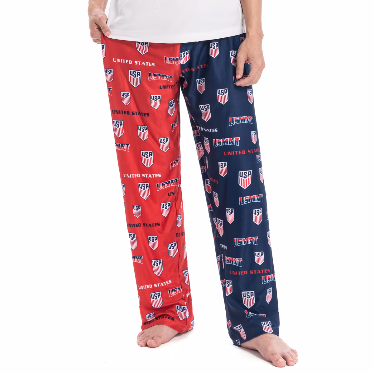 Men's Concepts Sport Navy/Red USMNT Breakthrough Split Design Knit Sleep Pants