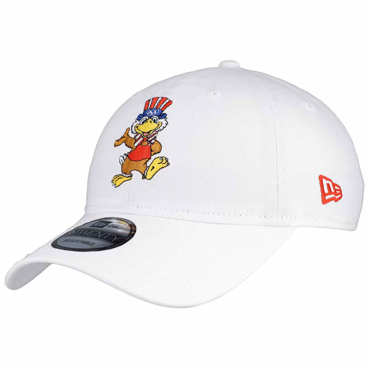 Men's New Era White The Heritage Collection Los Angeles 1984 Olympic Games Sam the Eagle 9TWENTY Adjustable Hat