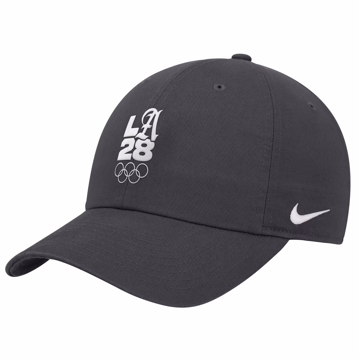 Men's Nike Anthracite LA28 Summer Olympics Script Club Adjustable Hat 1 Men's Nike Anthracite LA28 Summer Olympics Script Club Adjustable Hat