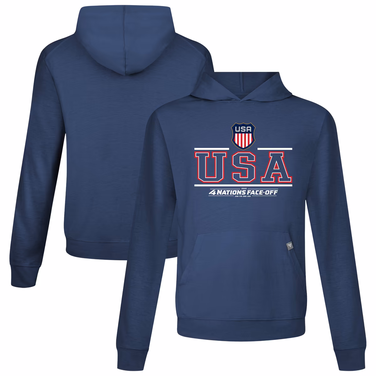 Men's Levelwear Navy USA 2025 4 Nations Face-Off Relay Pullover Hoodie