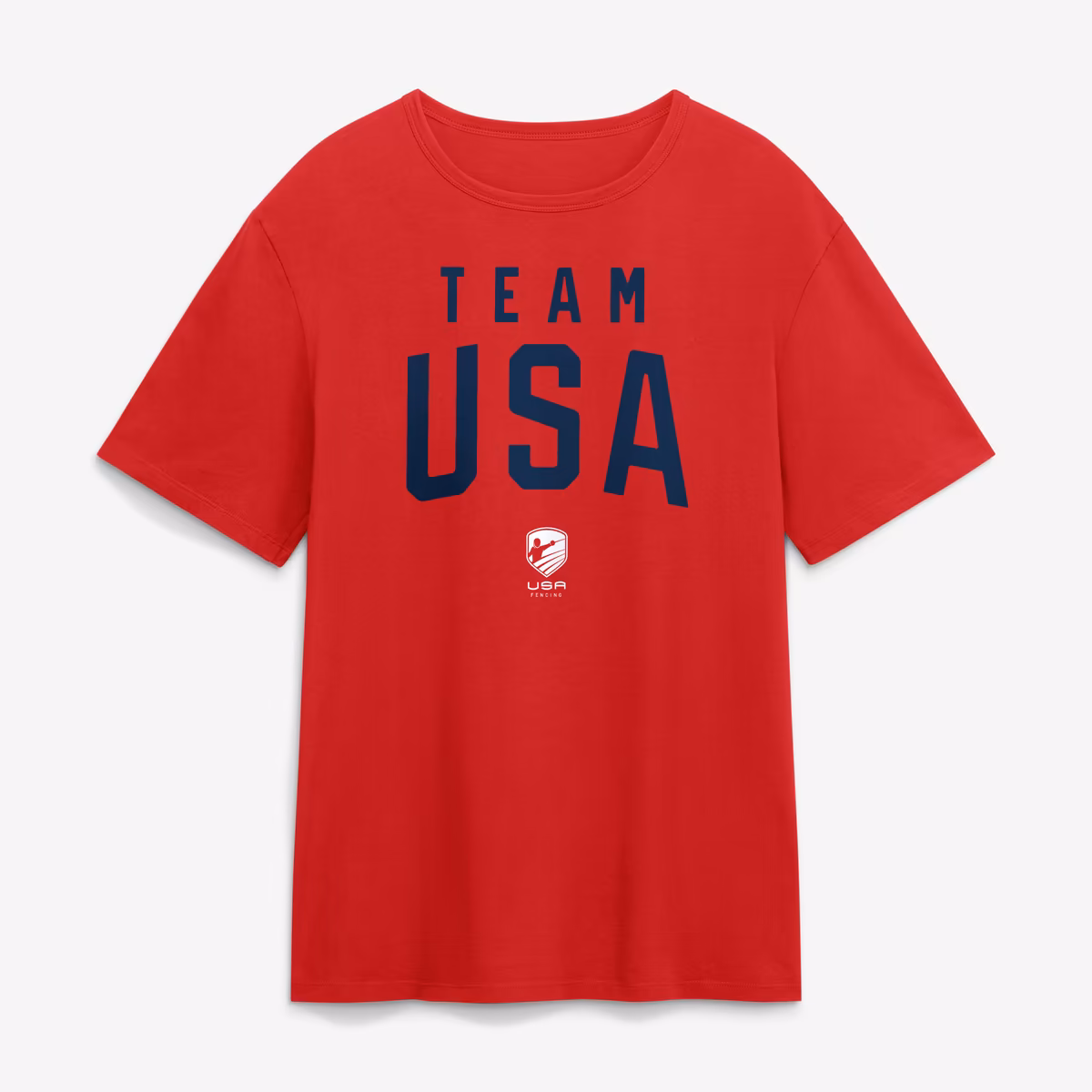 Men's Red Team USA Summer Games Fencing T-Shirt