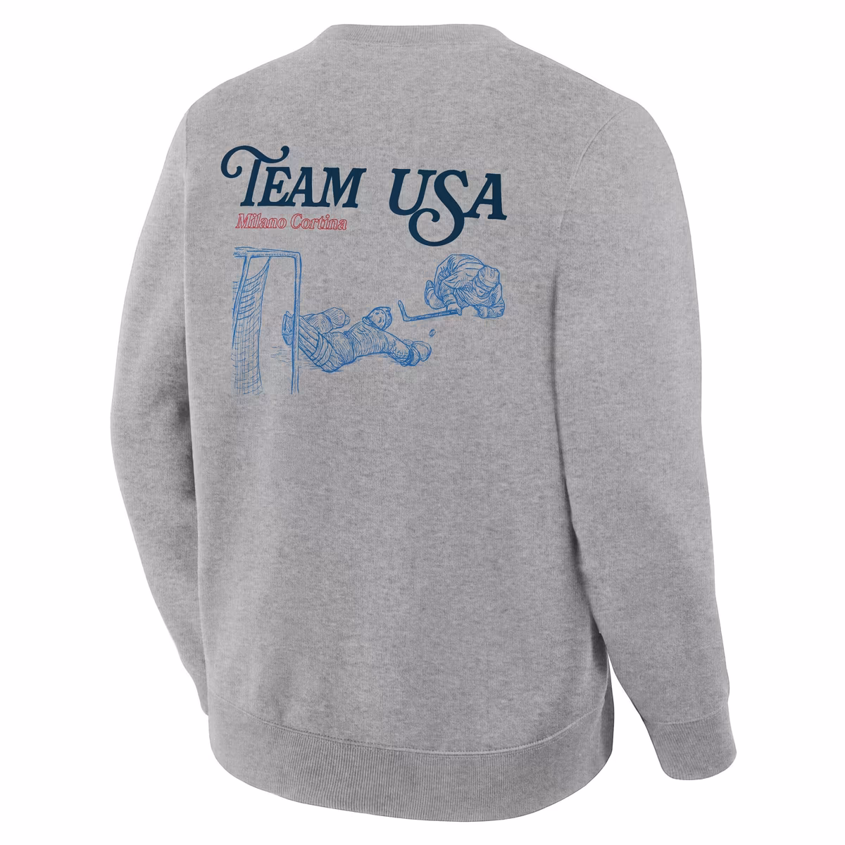 Men's Fanatics Heather Gray Team USA Milano Cortina 2026 Winter Olympics Hockey Legacy Fleece Sweatshirt 3 Men's Fanatics Heather Gray Team USA Milano Cortina 2026 Winter Olympics Hockey Legacy Fleece Sweatshirt
