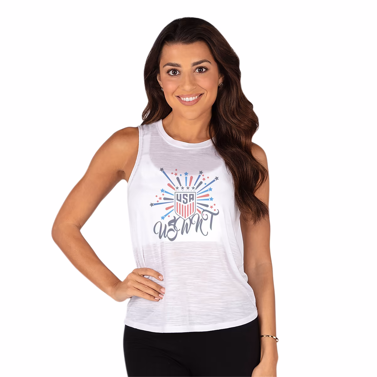 Women's Concepts Sport White USWNT Infuse Knit Tank Top