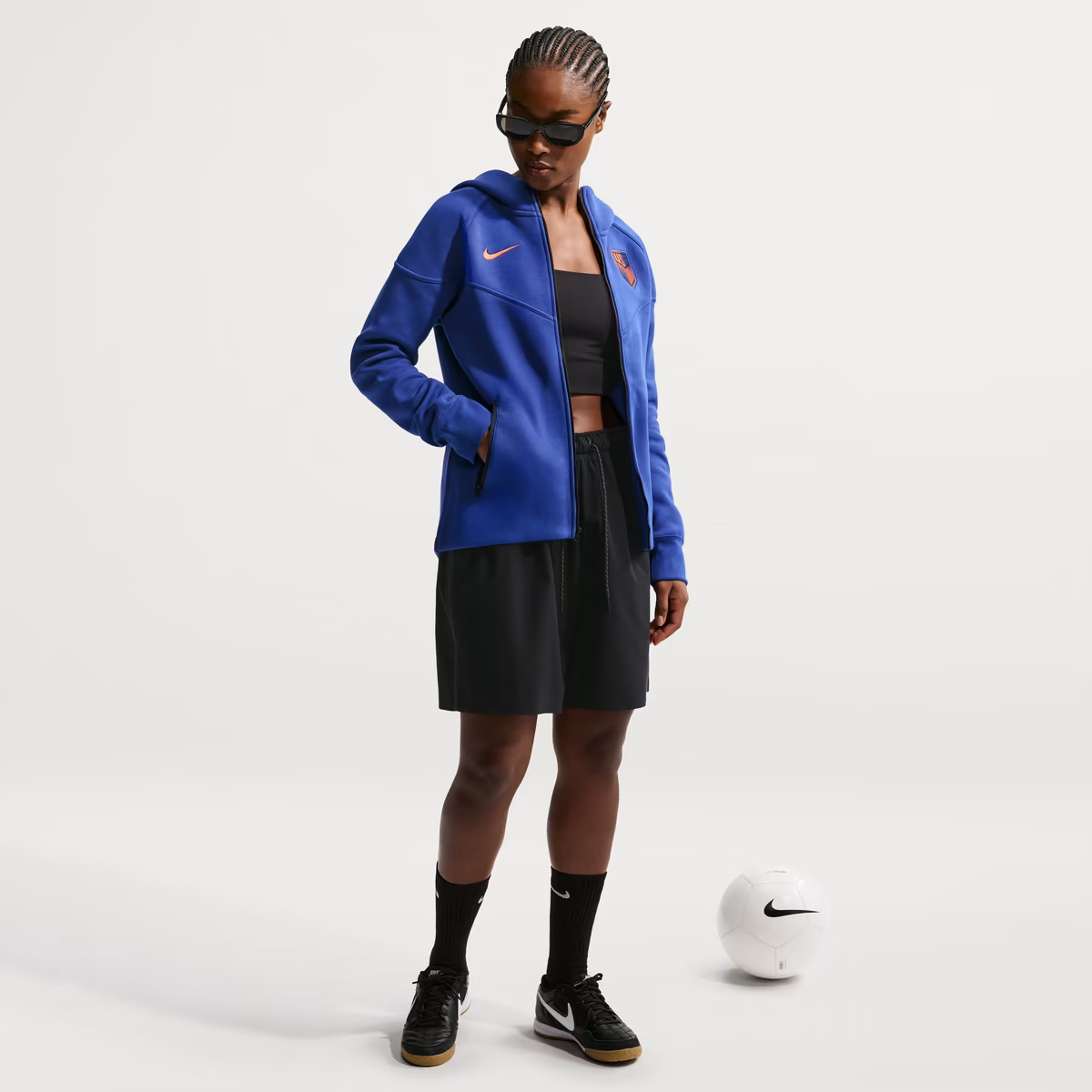 Women's Nike Royal USMNT Tech Fleece Windrunner Full-Zip Hoodie 15 Women's Nike Royal USMNT Tech Fleece Windrunner Full-Zip Hoodie