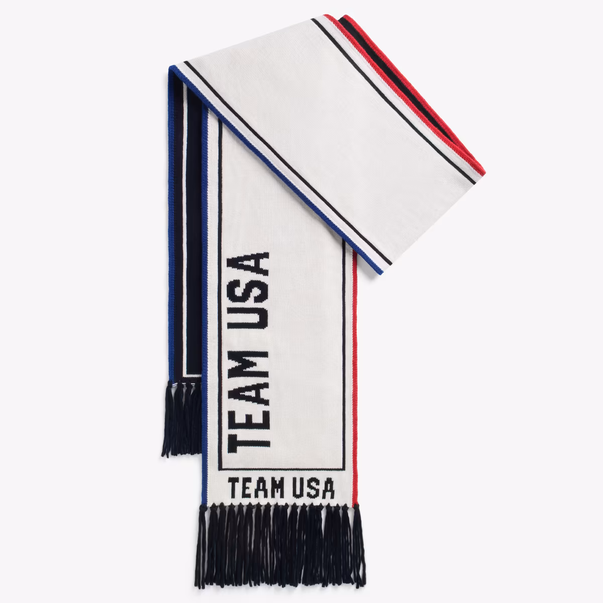 Unisex Cream Team USA Knit Scarf
