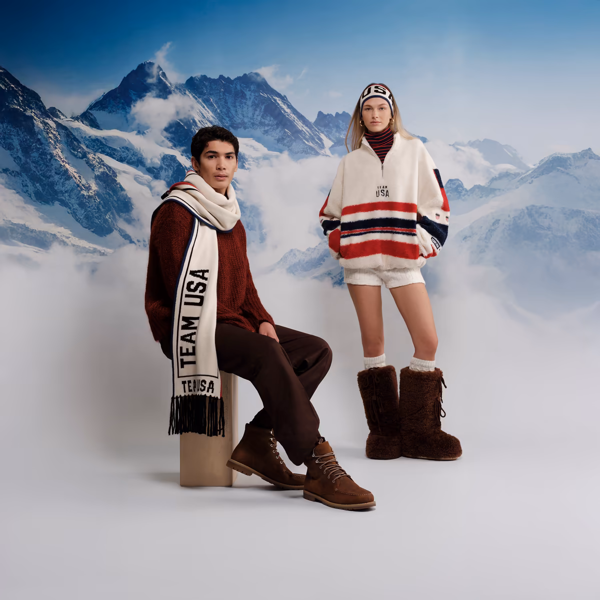 Unisex Cream Team USA Knit Scarf 5 Unisex Cream Team USA Knit Scarf