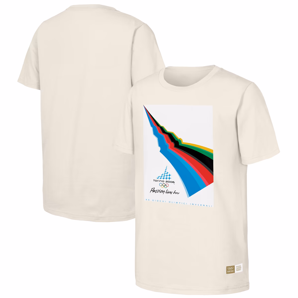 Men's  Natural 2006 Torino Games Olympic Heritage T-Shirt
