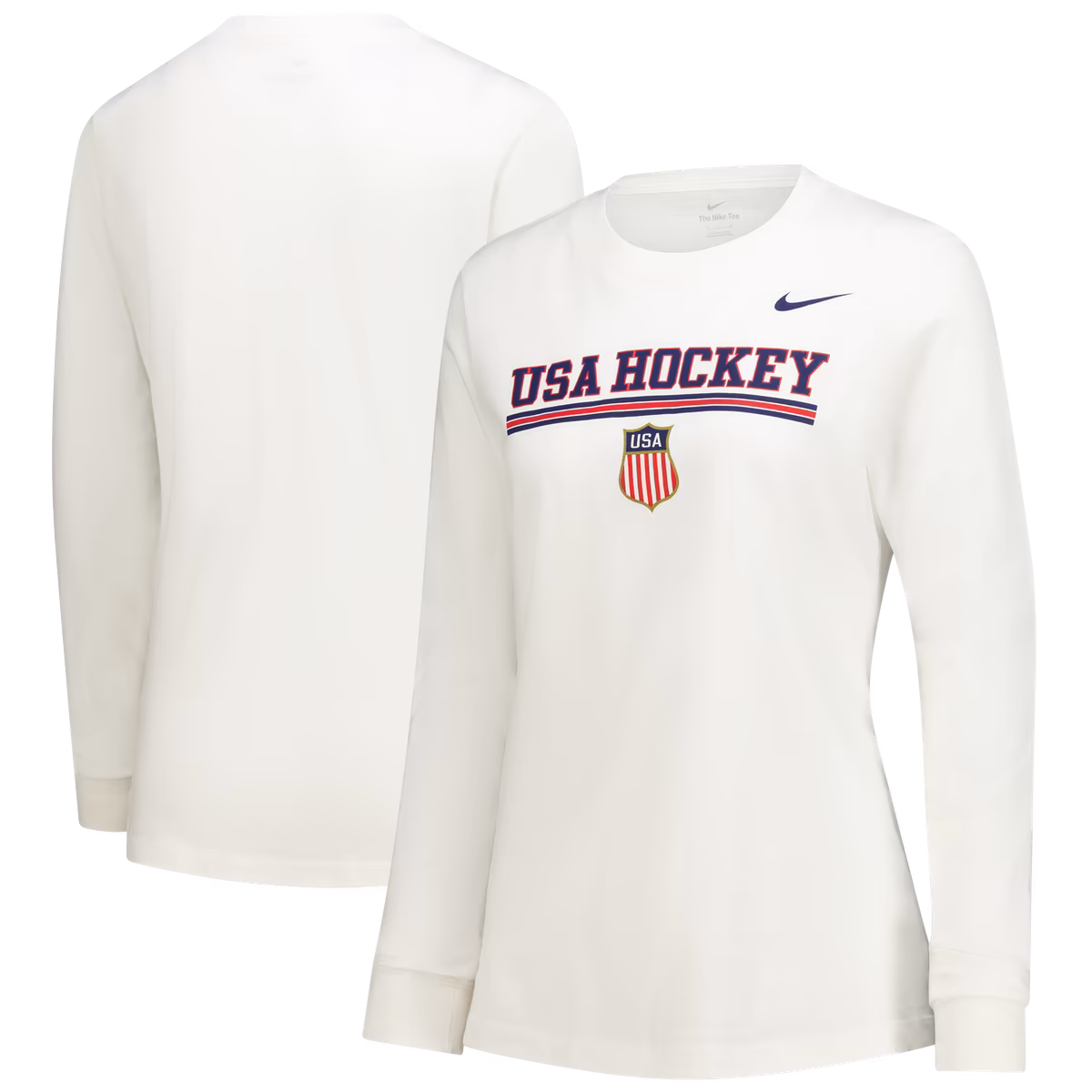Women's Nike White US Hockey Core Long Sleeve T-Shirt