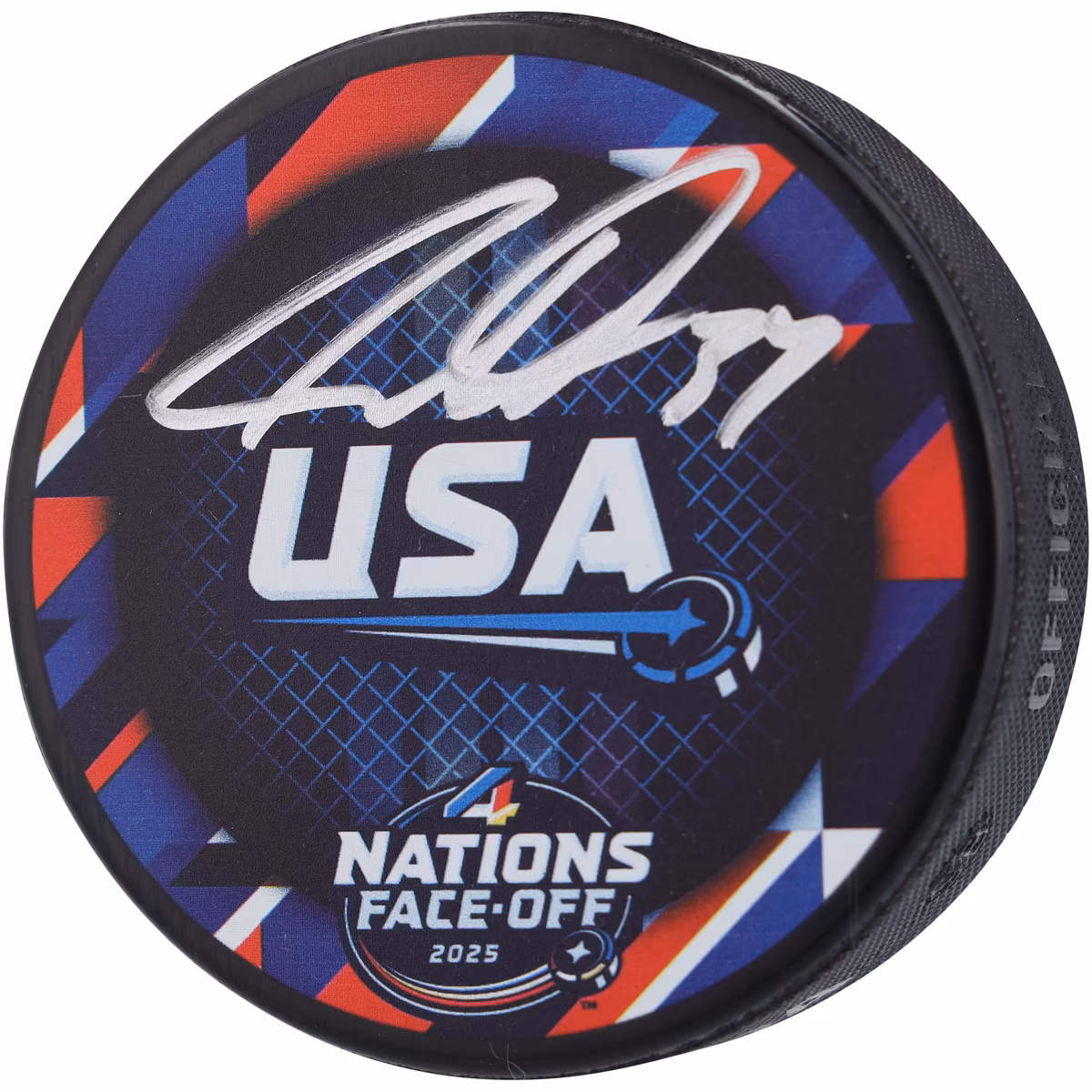 Auston Matthews Toronto Maple Leafs Autographed Team USA 4 Nations Face-Off Hockey Puck