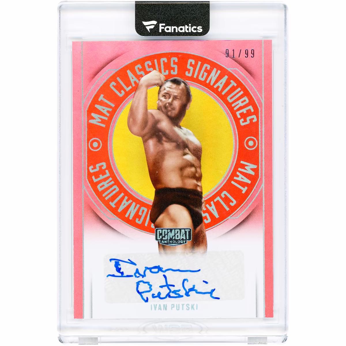 Ivan Putski Autographed 2025 Panini Combat Anthology Mat Classics Signatures Red #MC-IPT #91/99 Card 5 Ivan Putski Autographed 2025 Panini Combat Anthology Mat Classics Signatures Red #MC-IPT #91/99 Card