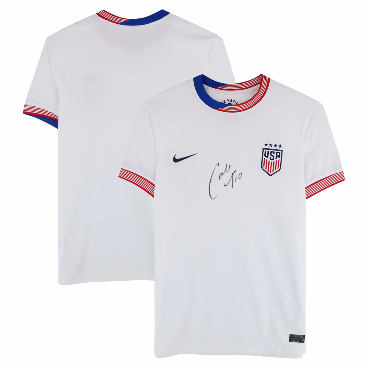 Carli Lloyd USWNT Autographed 2024 White Nike Jersey - Front Signed 5 Carli Lloyd USWNT Autographed 2024 White Nike Jersey - Front Signed