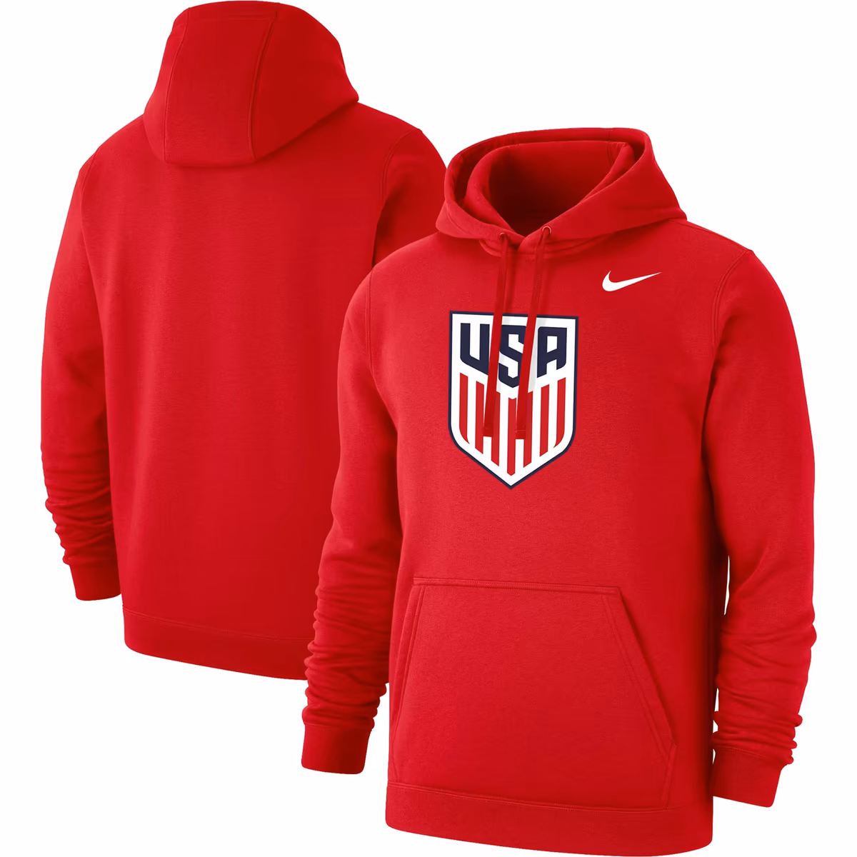 Men's Nike Red USMNT Club Primary Pullover Hoodie 1 Men's Nike Red USMNT Club Primary Pullover Hoodie