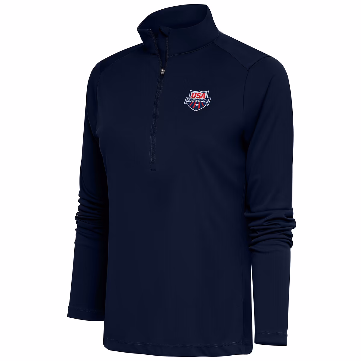 Women's Antigua  Navy USA Swimming Tribute Half-Zip Pullover Top