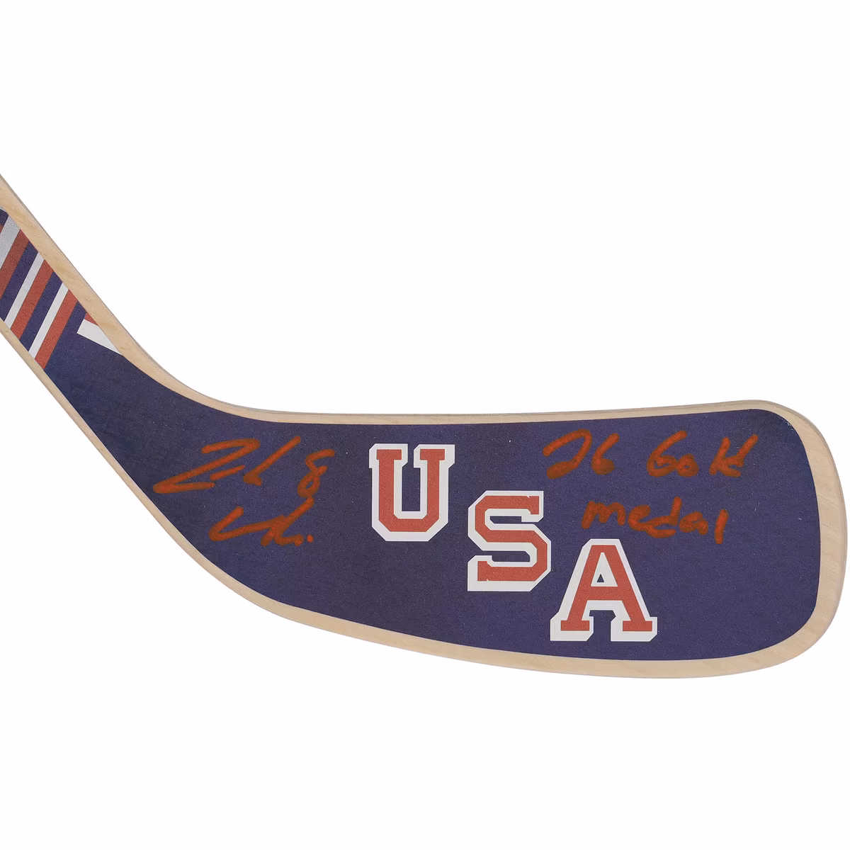 Zach Werenski Team USA Autographed 2026 Winter Olympics Mini Wood Stick with "26 Gold Medal" Inscription 3 Zach Werenski Team USA Autographed 2026 Winter Olympics Mini Wood Stick with "26 Gold Medal" Inscription