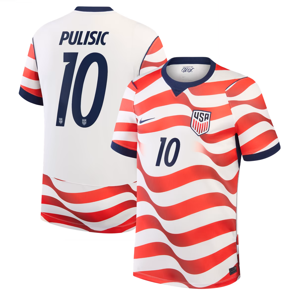 Men's Nike Christian Pulisic White USMNT 2026 Home Stadium Replica Jersey
