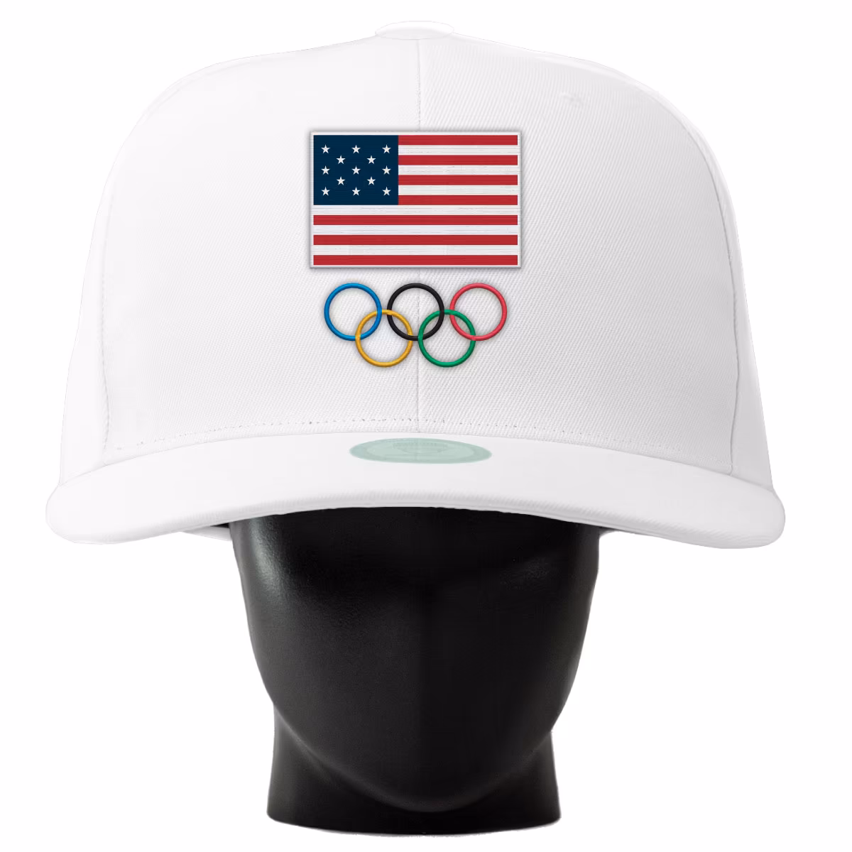 Unisex Noggin Boss White Team USA American Flag Oversized Hat