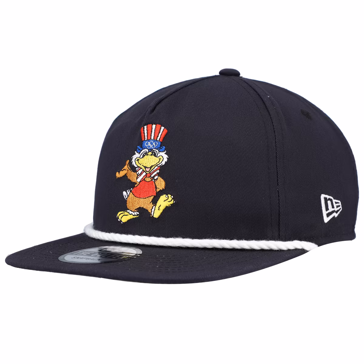 Men's New Era Navy The Heritage Collection Los Angeles 1984 Olympic Games Sam the Eagle Golfer Snapback Hat