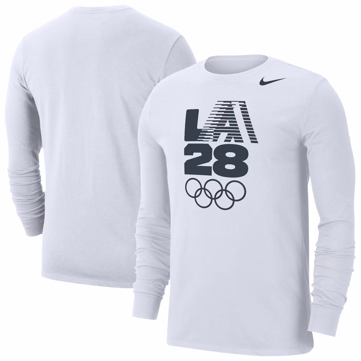 Men's Nike White LA28 Summer Olympics Team Issue Velocity Dri-FIT Long Sleeve T-Shirt 8 Men's Nike White LA28 Summer Olympics Team Issue Velocity Dri-FIT Long Sleeve T-Shirt