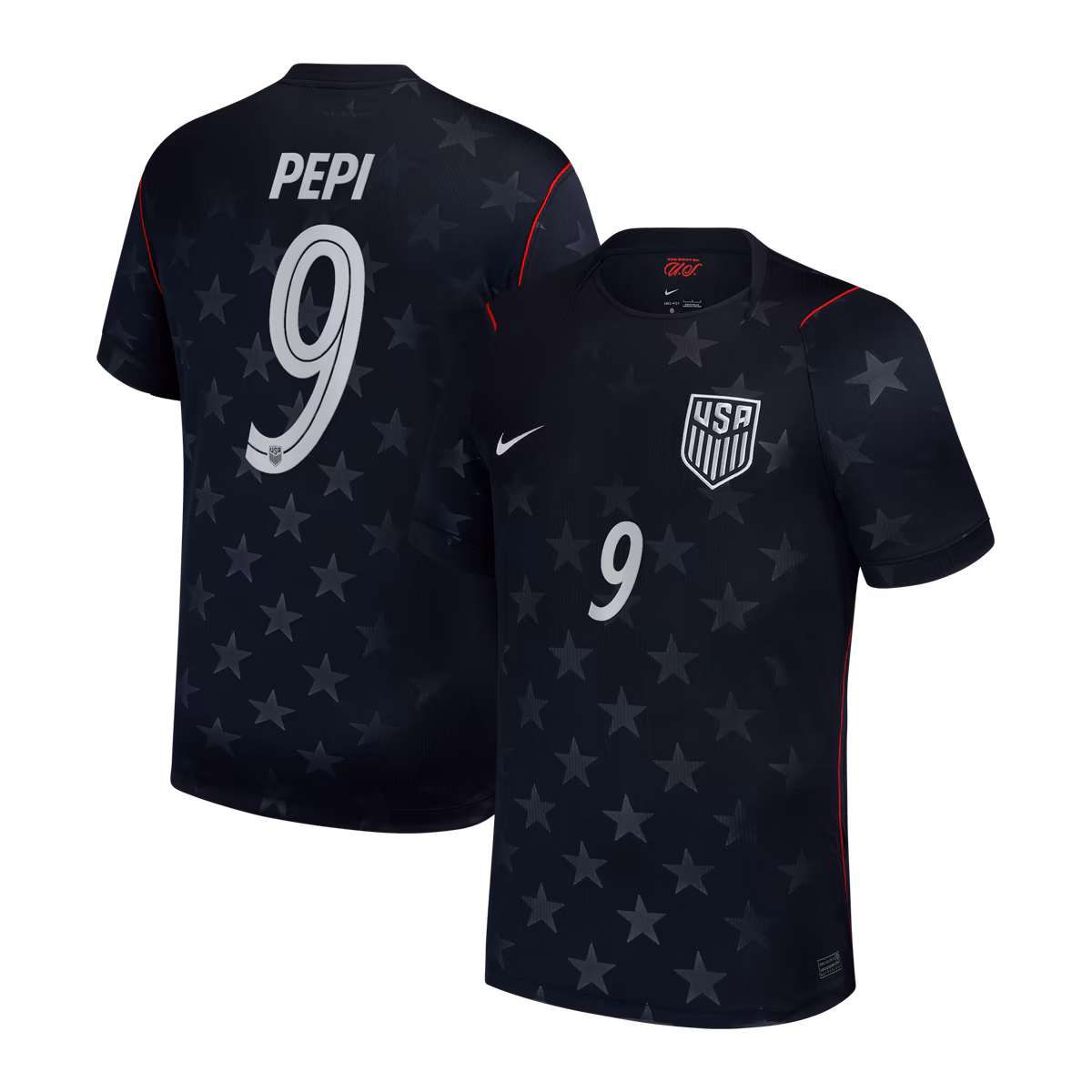 Men's Nike Ricardo Pepi Blue USMNT 2026/27 Away Stadium Replica Jersey