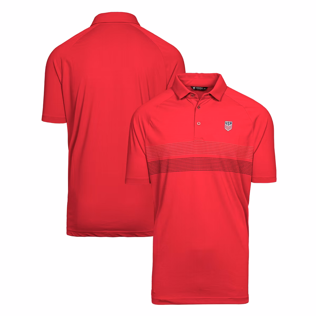 Men's Levelwear Red USMNT Mason Insignia Polo 6 Men's Levelwear Red USMNT Mason Insignia Polo
