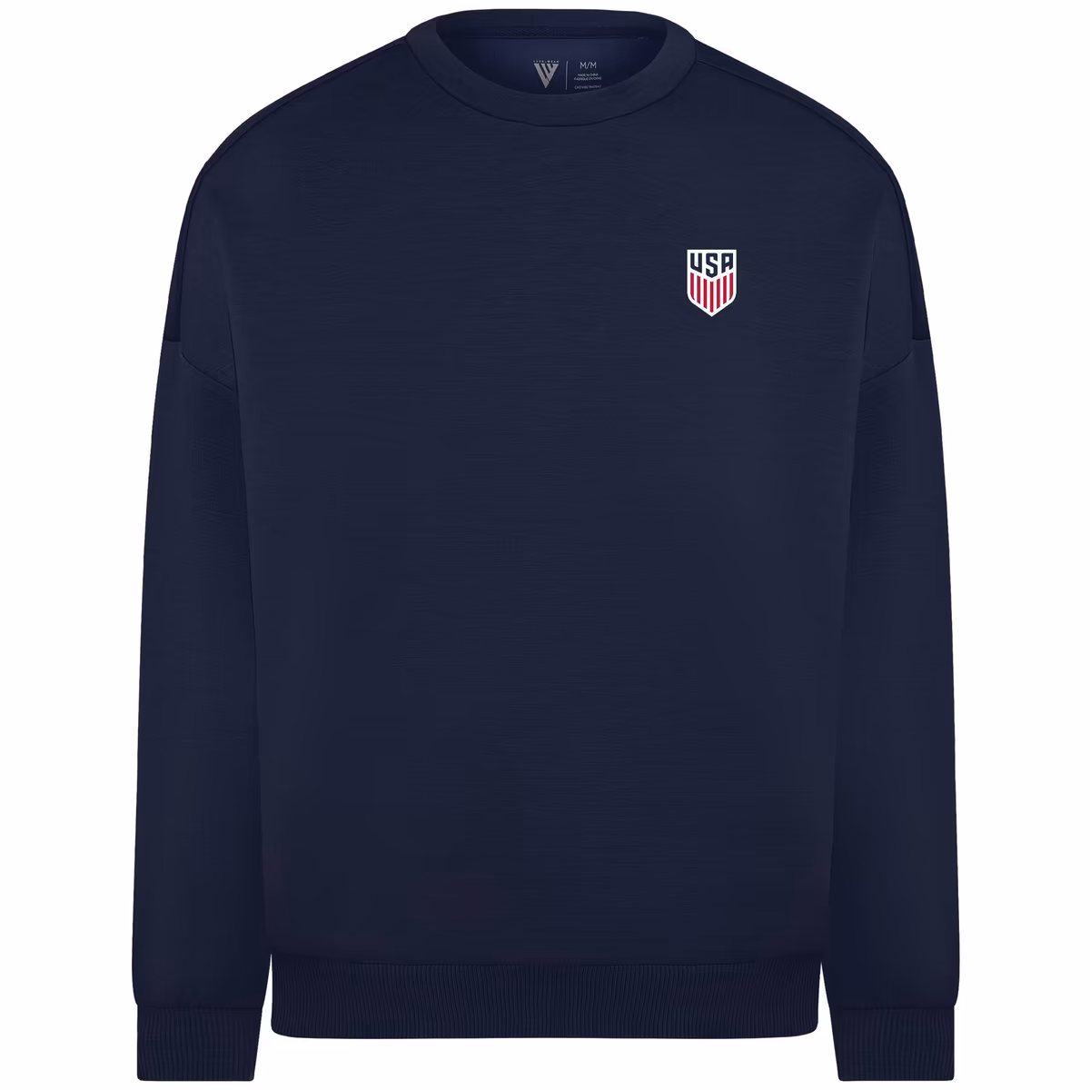 Men's Levelwear Navy USMNT Luxe Signature Tri-Blend Sweatshirt with 3-D Patch