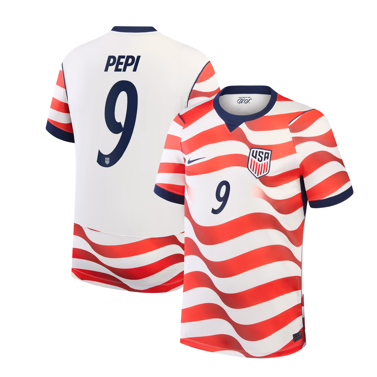 Men's Nike Ricardo Pepi White USMNT 2026 Home Stadium Replica Jersey