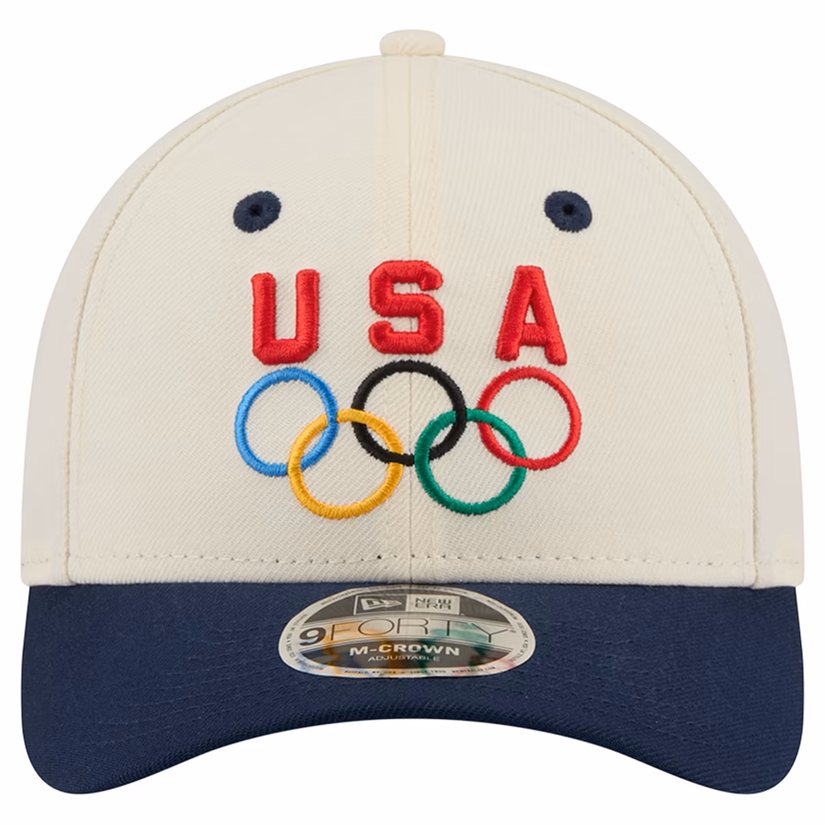 Men's New Era Cream/Navy Team USA 9FORTY M-Crown Adjustable Hat 2 Men's New Era Cream/Navy Team USA 9FORTY M-Crown Adjustable Hat