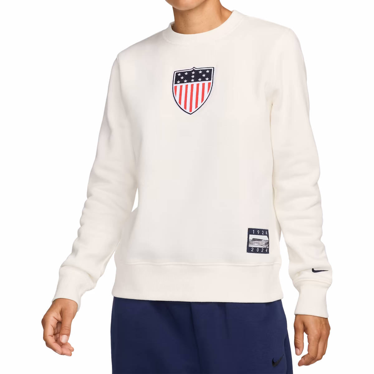 Women's Nike White Team USA Phoenix Fleece 1924 Pack Pullover Sweatshirt