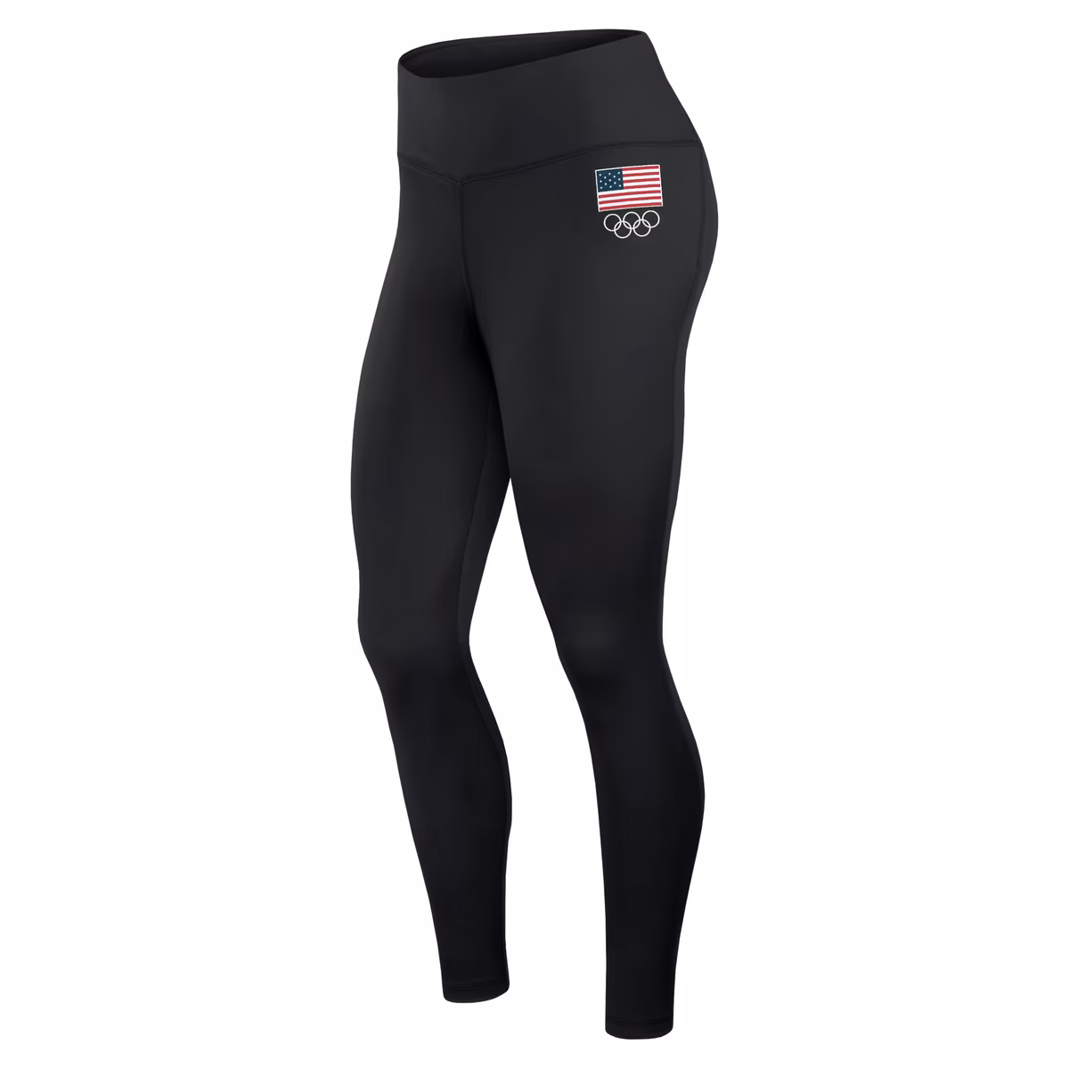 Women's Fanatics Black Team USA Hip Print Leggings
