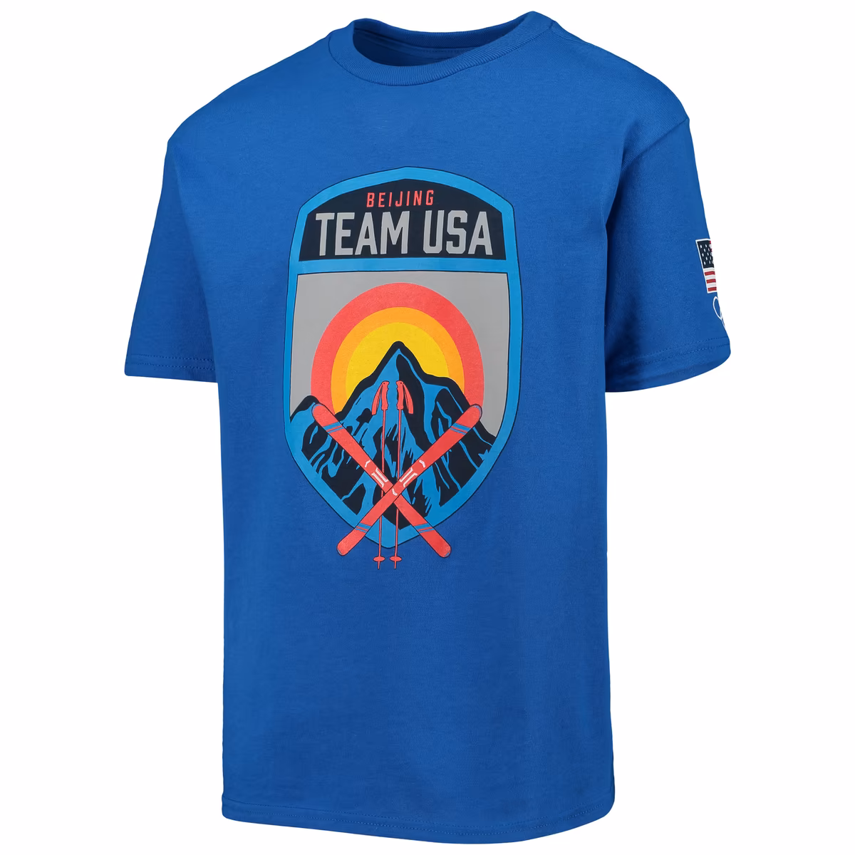 Youth Royal Team USA Cross Skis T-Shirt