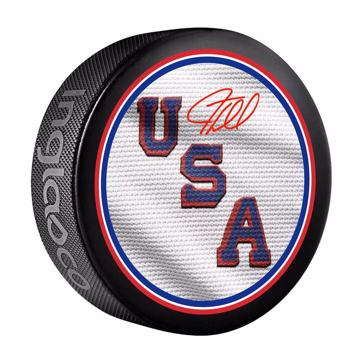 J.T. Miller Team USA Autographed 2026 Winter Olympics Hockey Puck