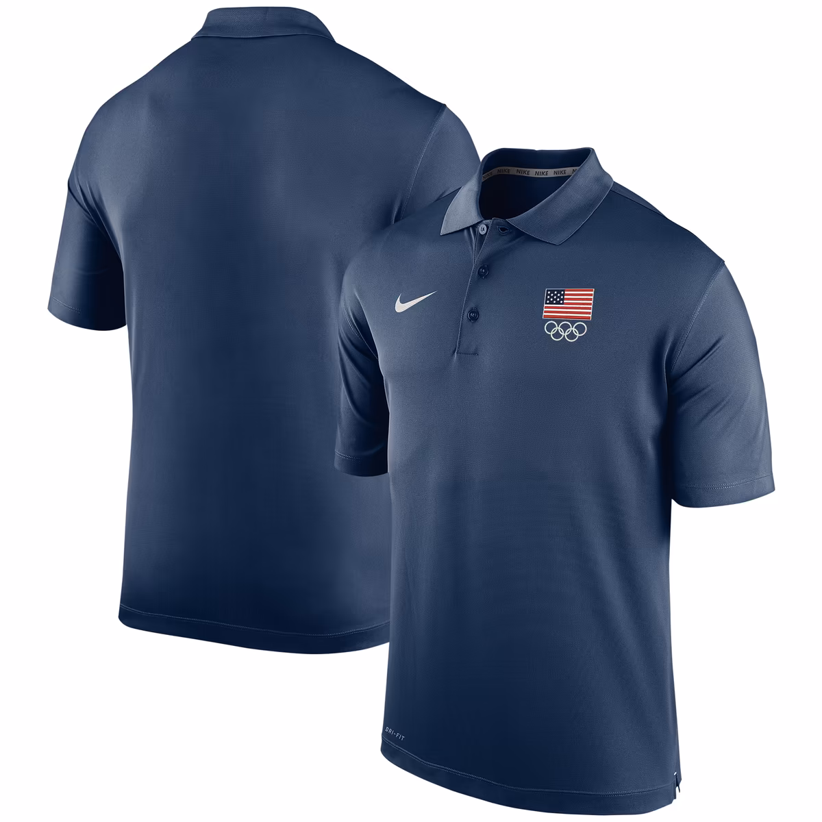 Men's Nike Navy Team USA Olympic Rings Varsity Performance Polo 2 Men's Nike Navy Team USA Olympic Rings Varsity Performance Polo