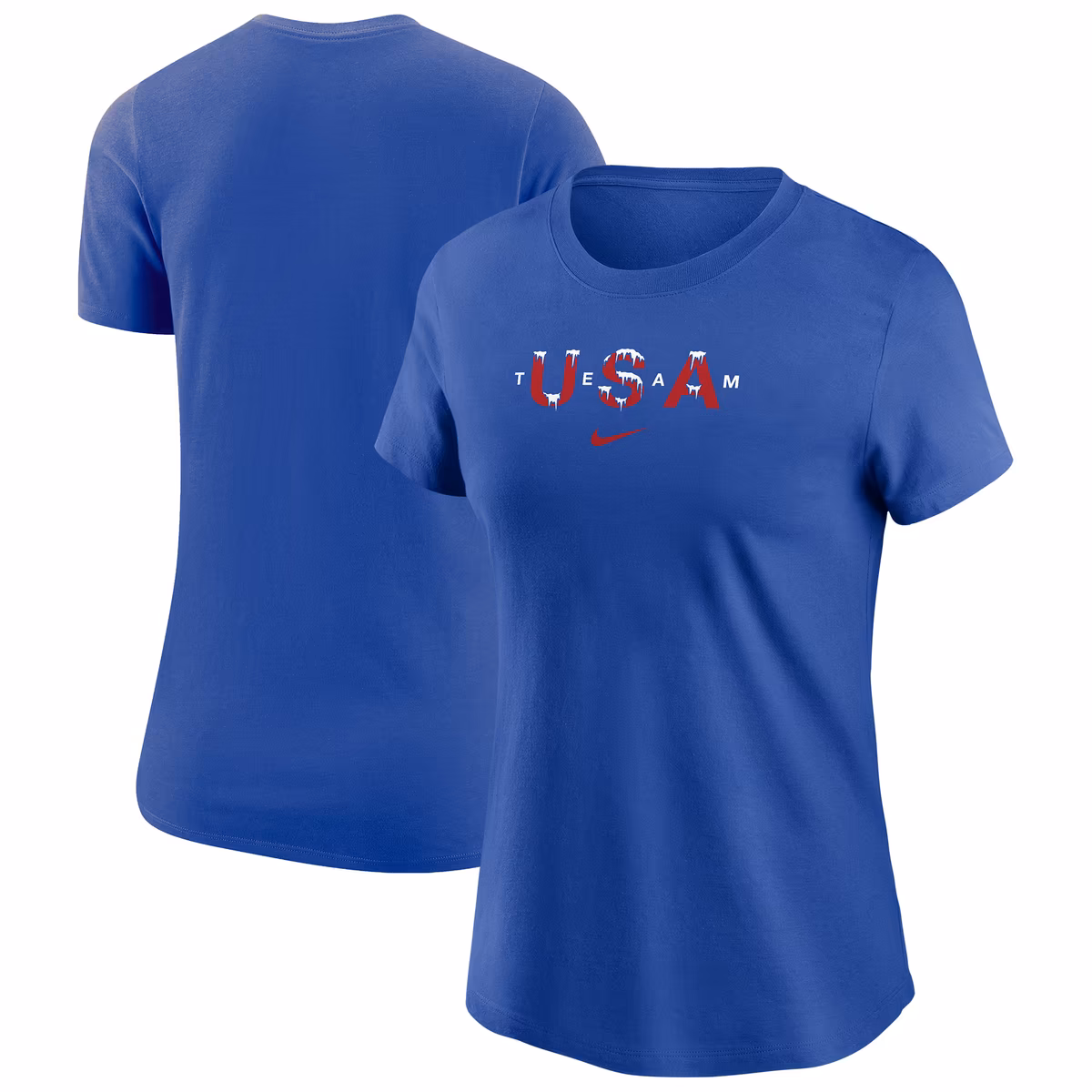 Women's Nike Royal Team USA Snow T-Shirt