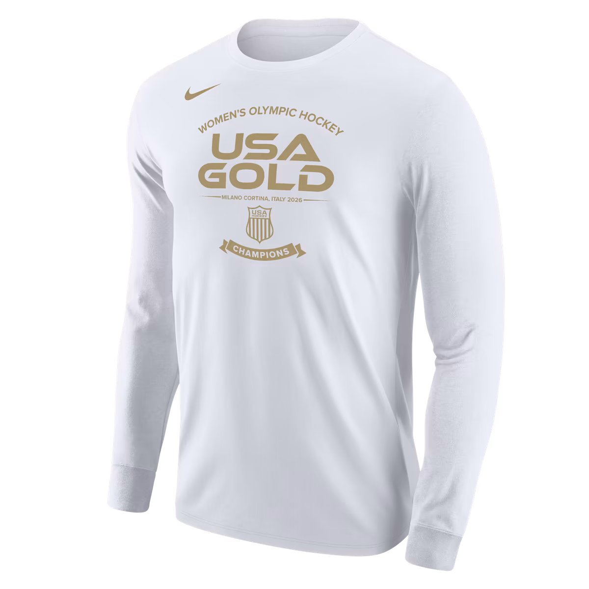 Unisex Nike White Women's USA Hockey 2026 Winter Olympics Gold Medal Long Sleeve T-Shirt 9 Unisex Nike White Women's USA Hockey 2026 Winter Olympics Gold Medal Long Sleeve T-Shirt