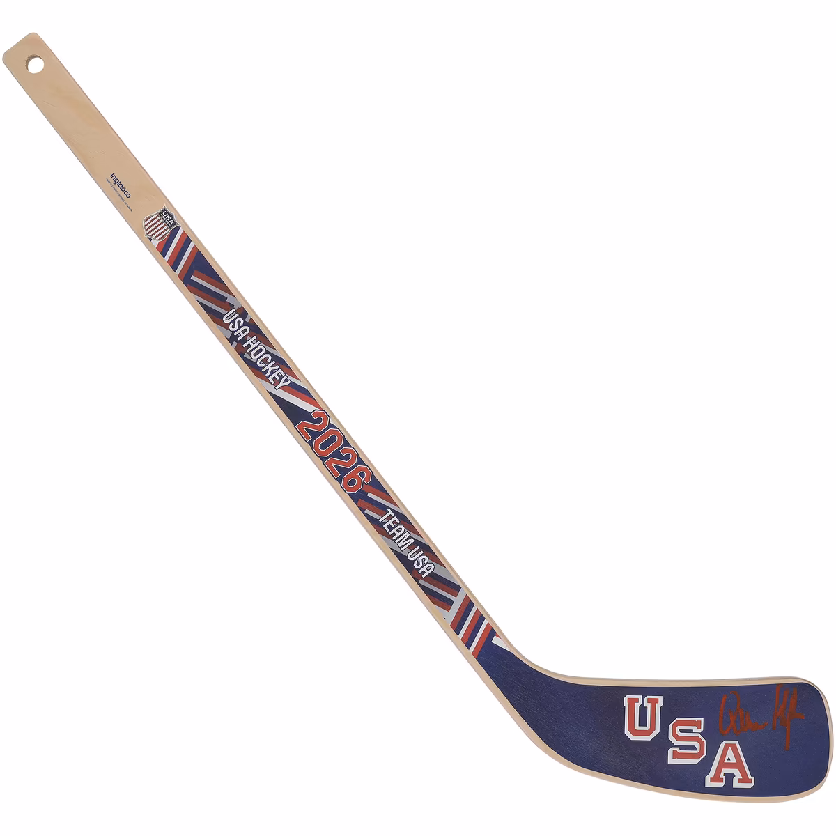 Quinn Hughes Team USA Autographed 2026 Winter Olympics Mini Wood Stick 2 Quinn Hughes Team USA Autographed 2026 Winter Olympics Mini Wood Stick