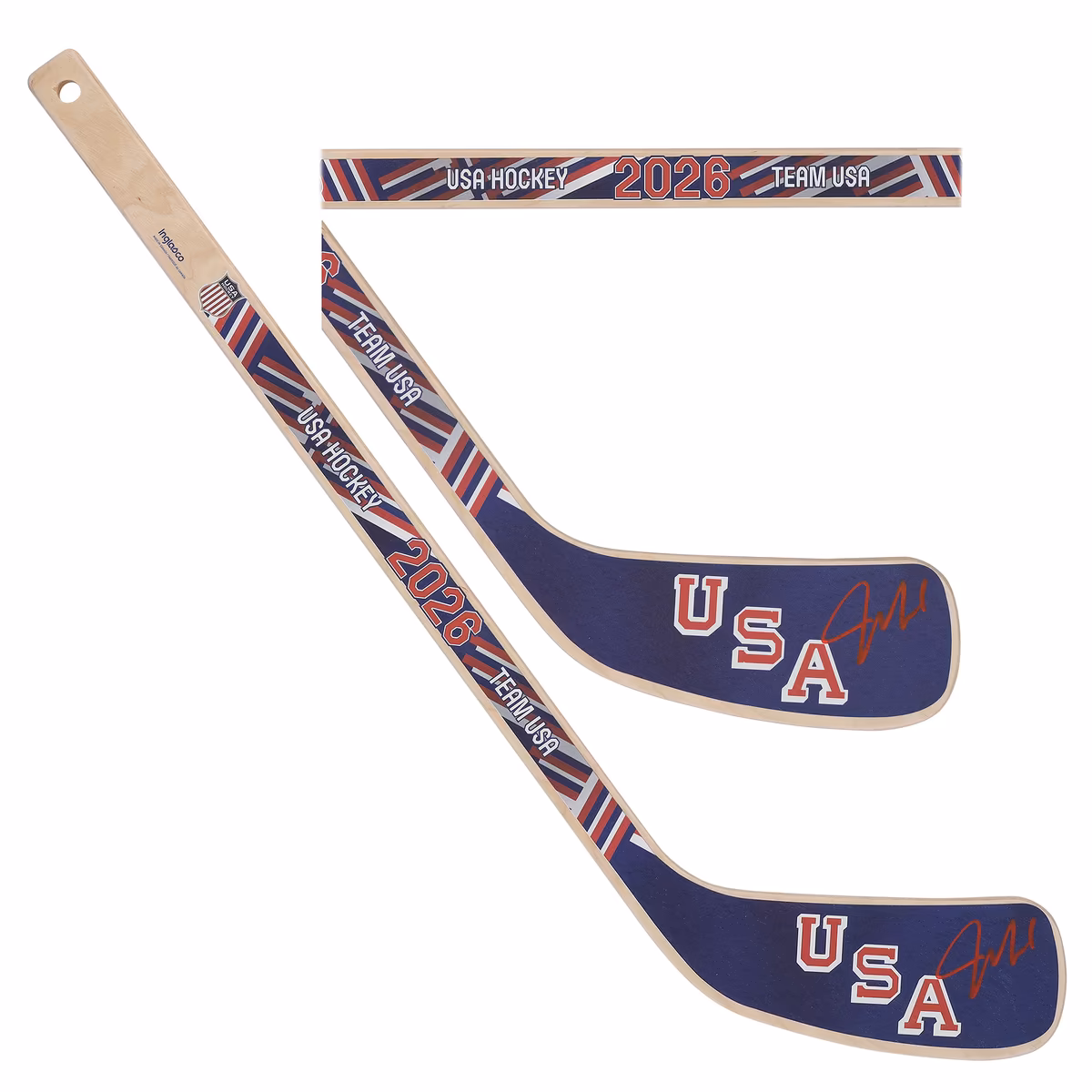 Jeremy Swayman Team USA Autographed 2026 Winter Olympics Mini Wood Stick 6 Jeremy Swayman Team USA Autographed 2026 Winter Olympics Mini Wood Stick