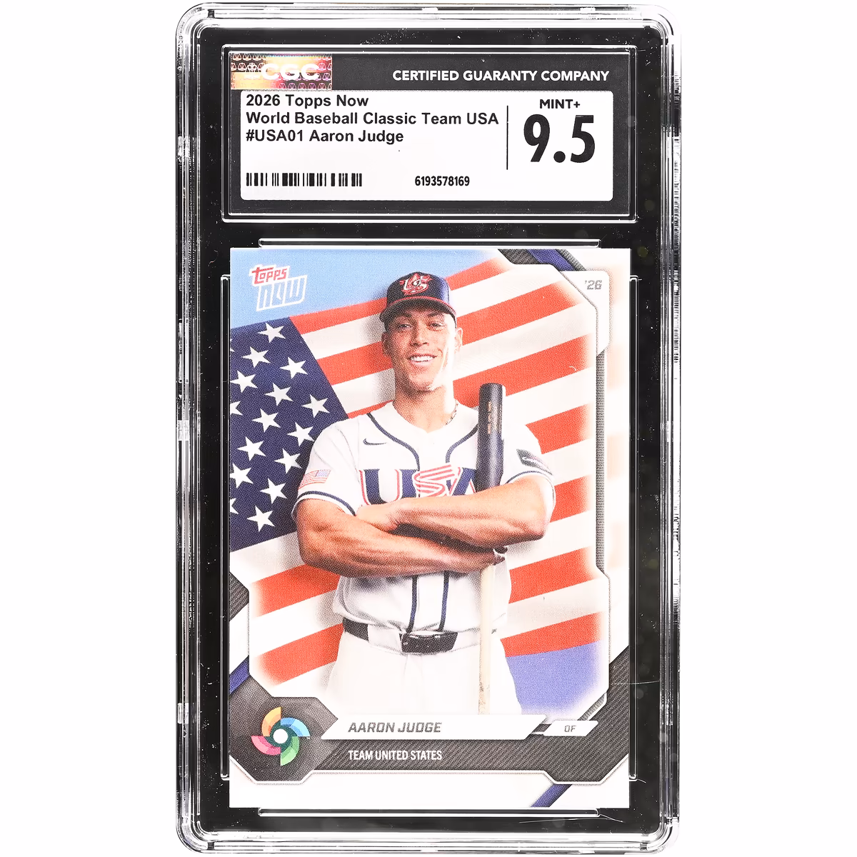 Aaron Judge USA Baseball 2026 Topps Now #USA01 CGC Authenticated 9.5 Card