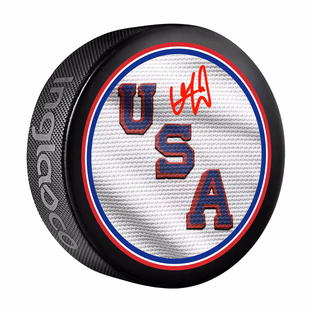 Vincent Trocheck Team USA Autographed 2026 Winter Olympics Hockey Puck 1 Vincent Trocheck Team USA Autographed 2026 Winter Olympics Hockey Puck