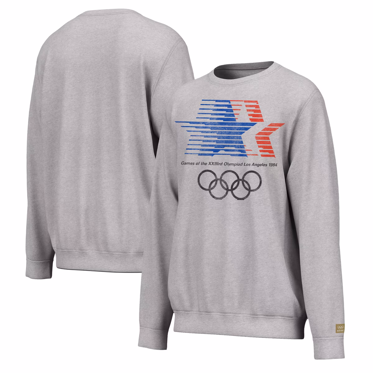 Men's Outerstuff Gray Olympic Games The Heritage Collection Los Angeles 1984 Summer Olympics Logo Fleece Sweatshirt
