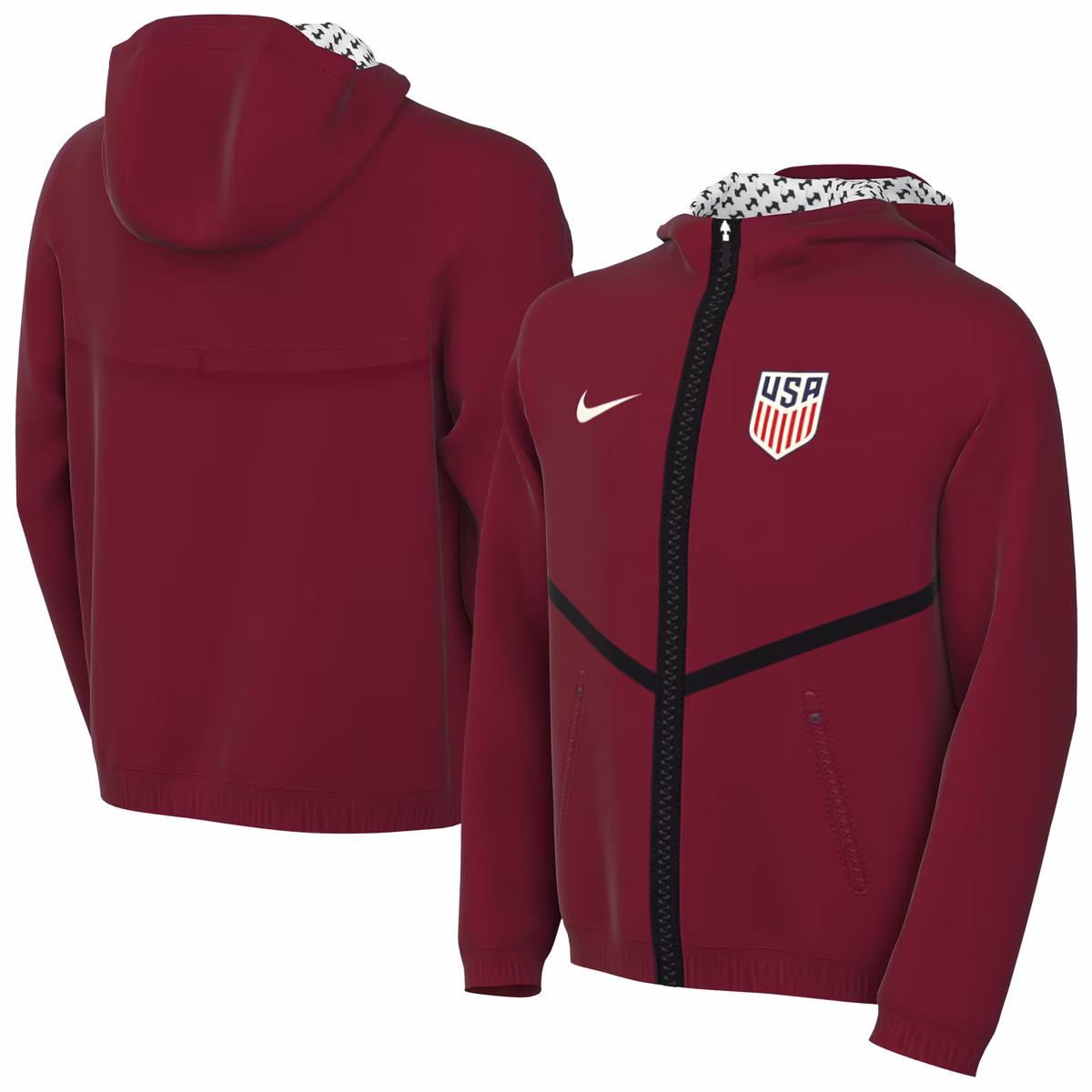 Youth Nike Red USMNT 2026 Anthem Full-Zip Hooded Jacket 3 Youth Nike Red USMNT 2026 Anthem Full-Zip Hooded Jacket